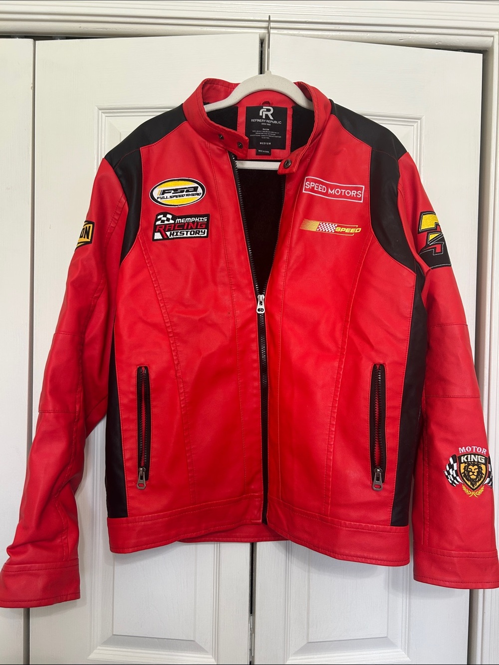 Refinery Republic Red Racer Jacket - Medium